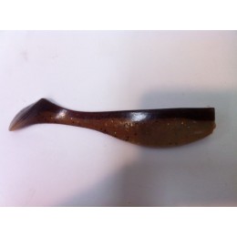 CHOMP EDGE SOFTBAIT, BROWN/WHITE, 4" (100mm), 9.1 GRAMS, 6P/BAG WITH SLOT